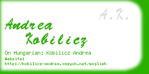 andrea kobilicz business card